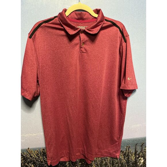 Nike Golf Tour Performance Dri Fit Polo Shirt Pink Mens‎ Large L - Picture 1 of 5